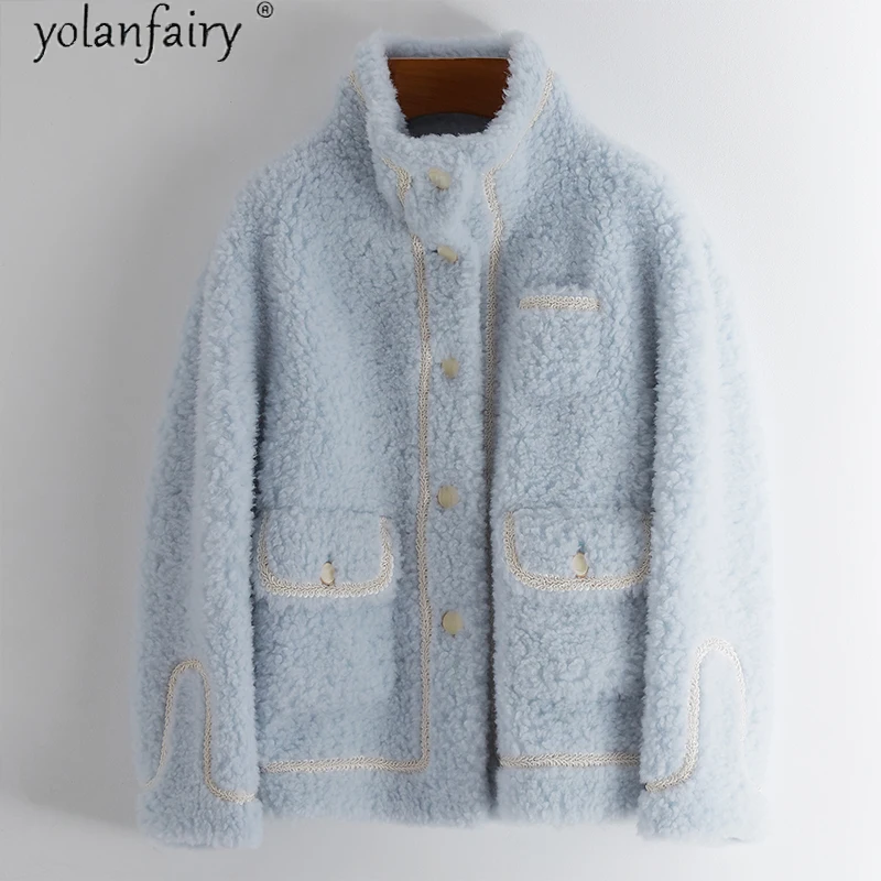 

Real Fur Coat Female Winter Jacket Women 2020 Korean Sheep Shearing 100% Wool Fur Coats and Jackets Women Manteau Femme KJ6530