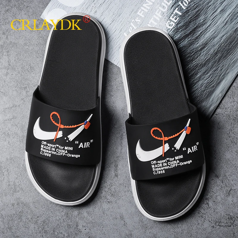 

CRLAYDK New Soft Home Slippers Indoor Non-slip Sandals Summer Bathroom Shower Shoes for Women Men PU Soft Outdoor Beach Sandals