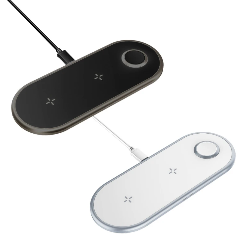 

Greatlizard 3 In 1 Wireless Charger 10W Fast Charging For iPhone 11 pro/XR/Xs Max Samsung For Apple Watch 5 4 3 Airpods pro