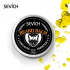 Мужской органический бальзам для бороды Sevich, увлажняющий и Гладкий бальзам для усов и воска, натуральный уход за бородой