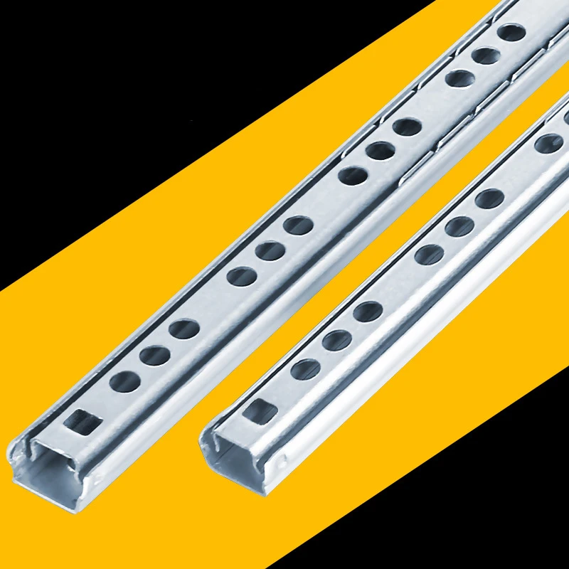 2Pcs 8"-16" Ball Bearing Drawer Slides Furniture Slide Steel