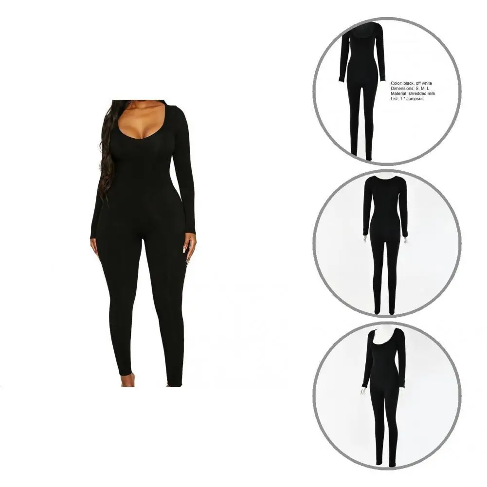

Облегающий комбинезон, простой однотонный облегающий женский комбинезон, Женский Стильный комбинезон