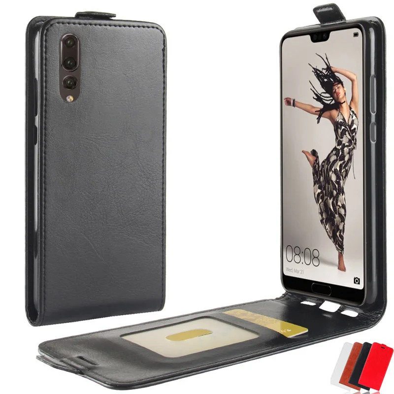 Флип чехол для Huawei P20 Lite Plus кожаный Funda Вертикальный магнитный Внутренний из ТПУ