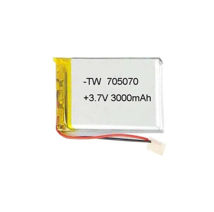 

Lithium rechargeable 3.7v 3000mAh 705070 li-polymer batteries 3AH with pcb and wires