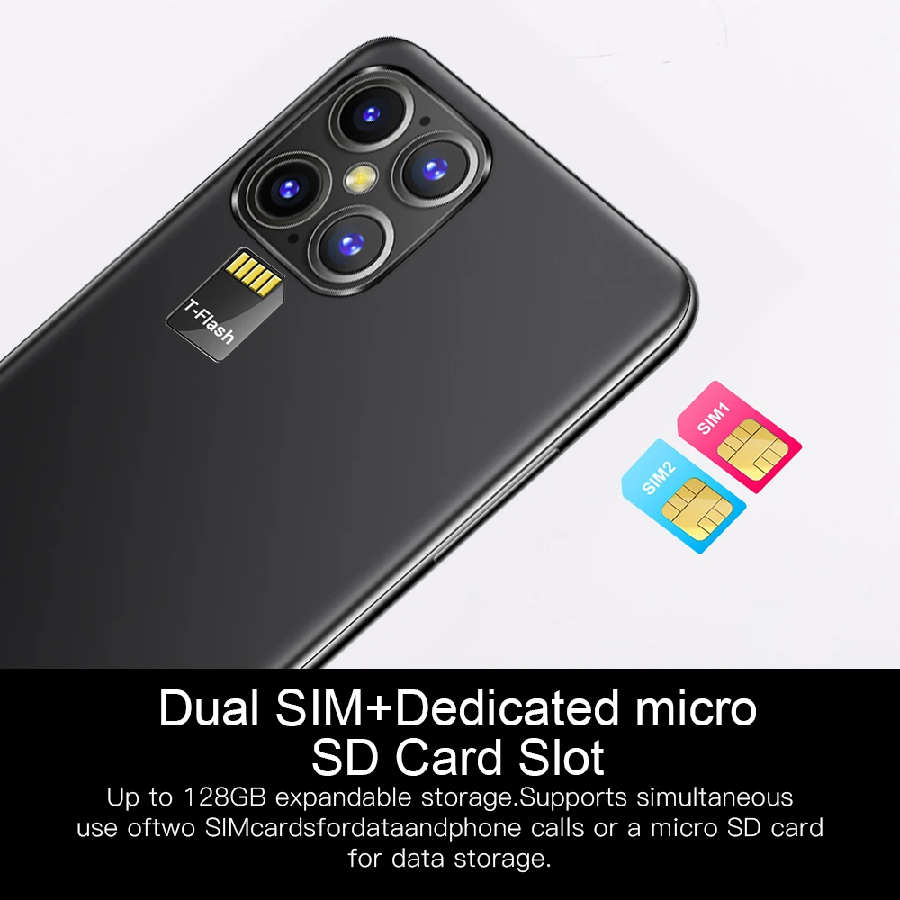 

Smartphone Android i2pro 6.6 Inch Smartphone Android Full Screen 5800mAh 12+512GB 24+48MP Face ID 4G LTE 5G Network Mobilephone