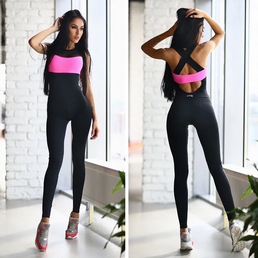 

2021 Women Jumpsuits Yoga Set Backless Gym Fitness Clothing Suit Sportswear Leggings Tight One Piece Tracksuit Sport Suit C1566