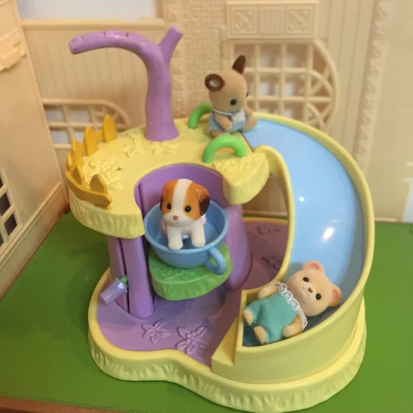 18cm Sylvan family Slide japan play house toy no dolls with the slide