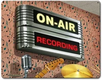 ylens on air recording retro vintage tin signs wall metal posters plaques home bar garage man cave decor