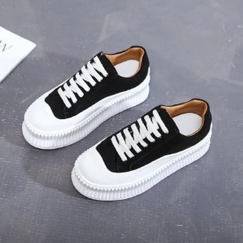 

Женские спортивные кроссовки, модные женские кроссовки на плоской платформе, удобные повседневные кроссовки с круглым носком, женская обув...