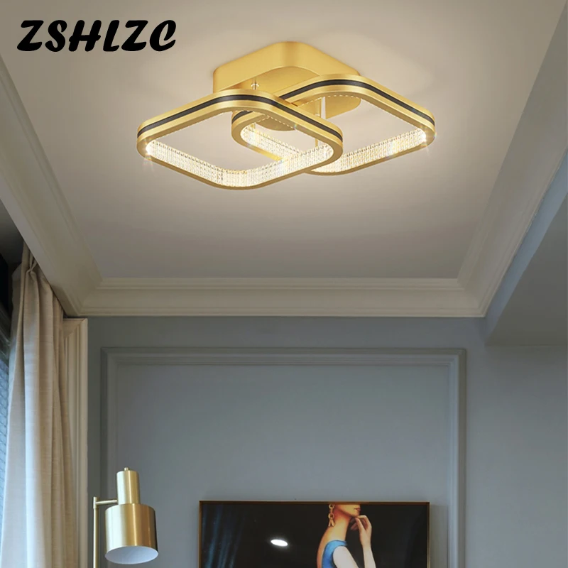 

Aisle Light Black&Gold Led Chandelier For Living room Bedroom Dining room Kitchen Small Ceiling Chandelier Lustre Lamp 110V 220V
