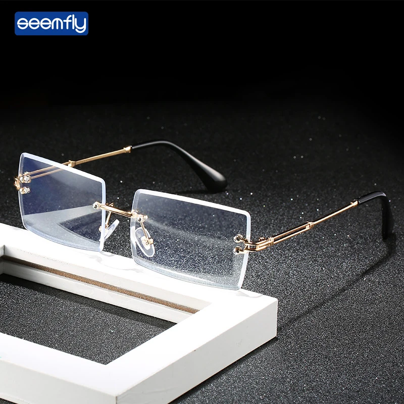 

Seemfly квадратной формы с защитой от УФ-светильник очки кадр простой для работы за компьютером, в ретро стиле, очки на заказ универсальный плос...