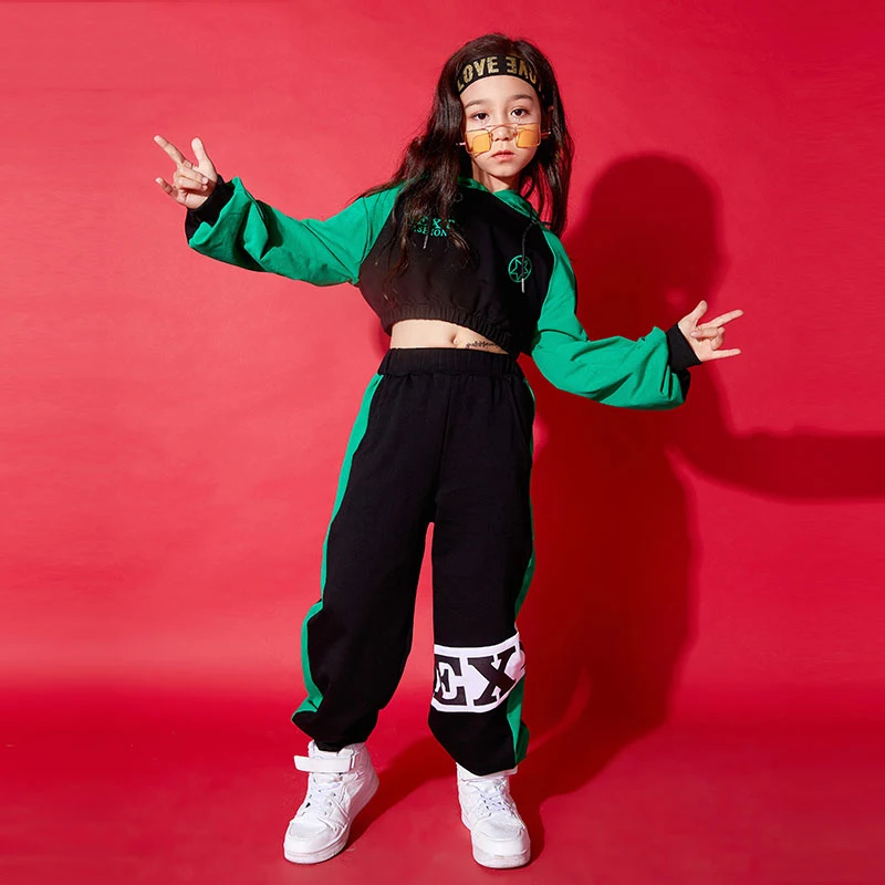 

Ropa Hip-Hop Kids Jazz Dance Costume HIPHOP Pants Loose Dance Outfits Baby Girl Clothes Fashion Performance Children Show Wear