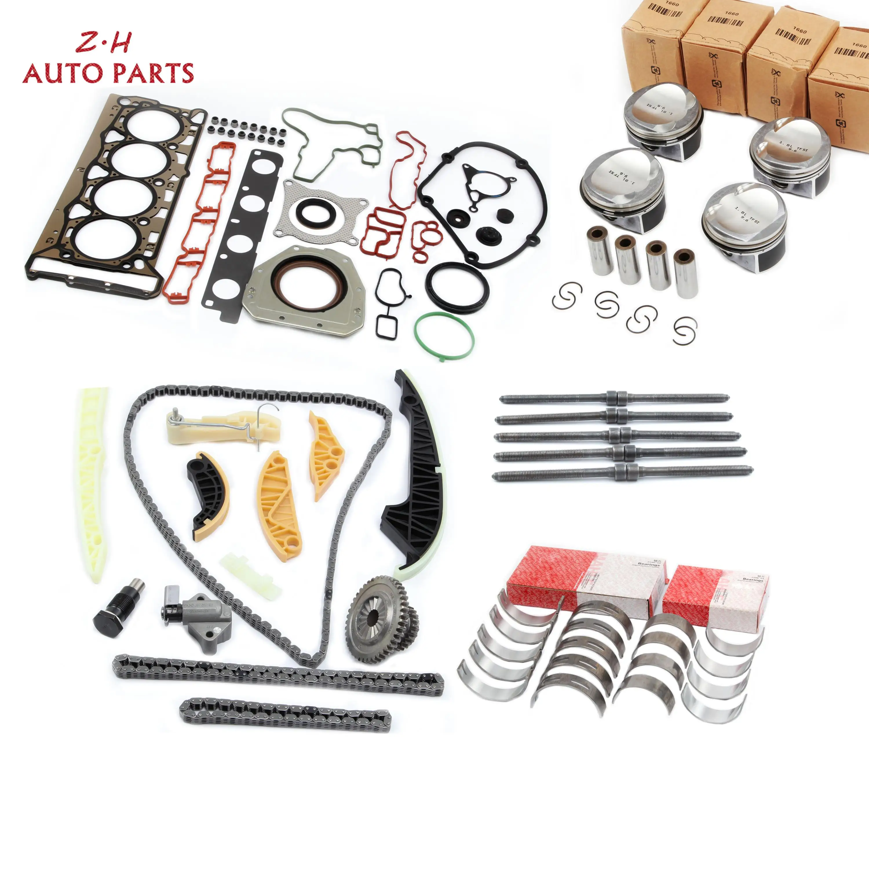 Комплект для ремонта двигателя Audi A3 A4 TT VW Passat CC Golf 1 8 TFSI CDAA Skoda 06H 107 065 BD комплект
