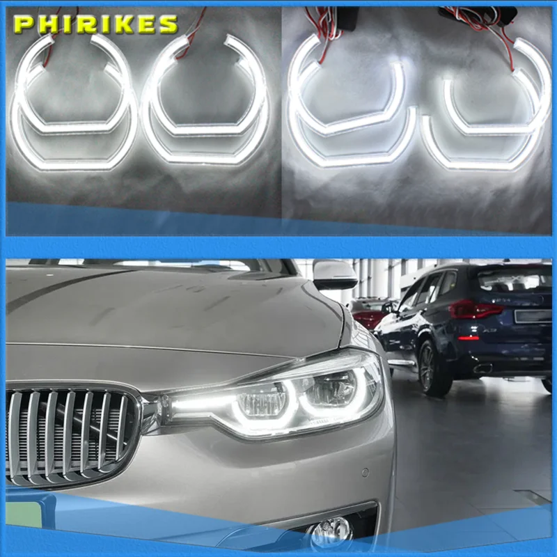 

Excellent Ultra bright DTM Style led Angel Eyes halo rings For BMW E46 M3 Coupe Convertible 1999-2006 xenon headlight