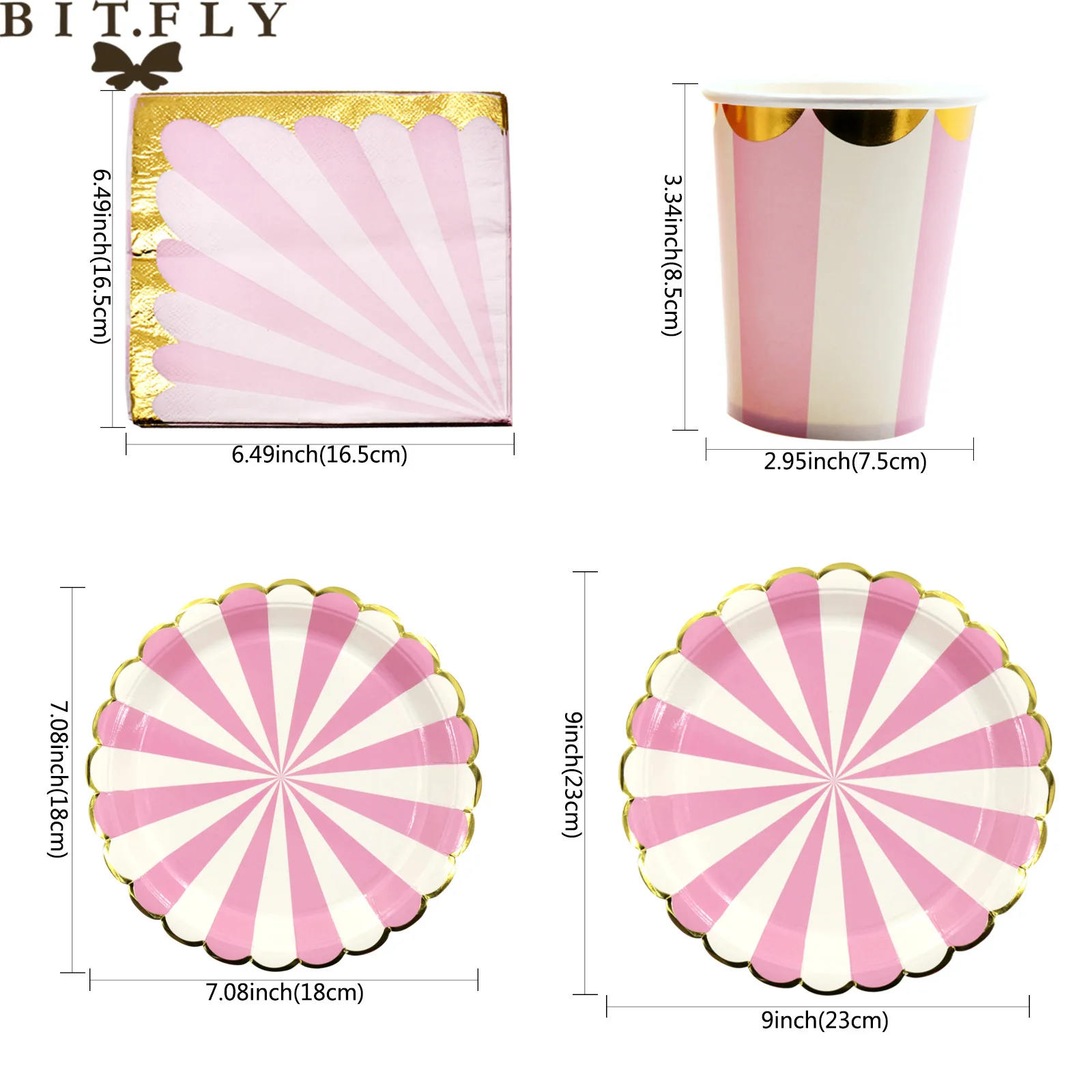 Детский душ на день рождения розовый/синий золотой фольга бумажные тарелки