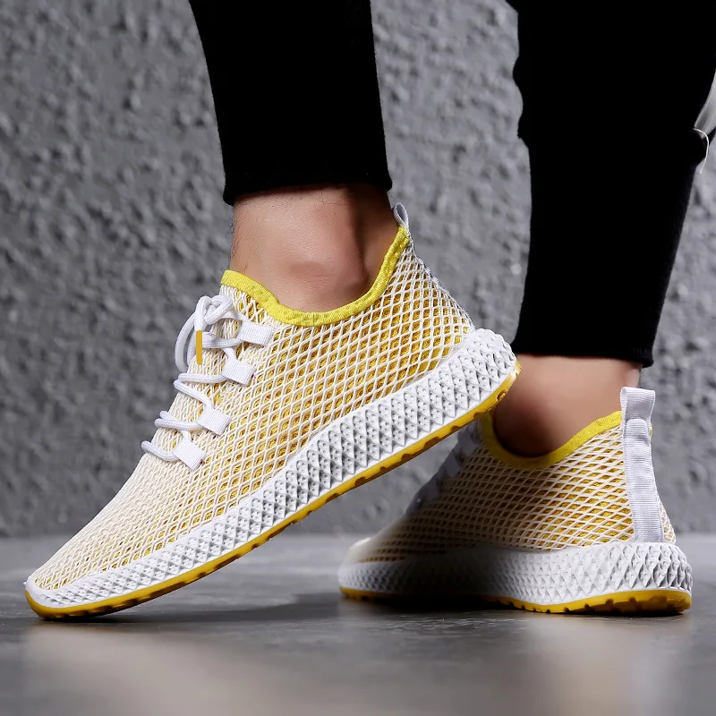 

Mesh breathable fashion men's shoes summer 2019 new casual running shoes Korean fashion men's shoes