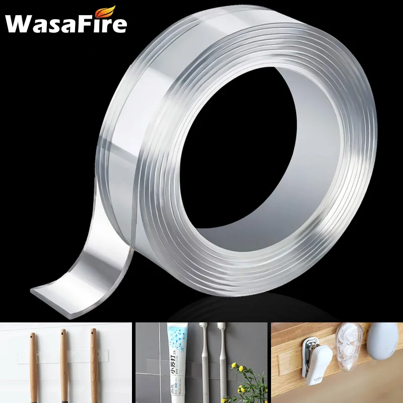 1 м/3 м/5 м многофункциональная нано-лента Двусторонняя лента прозрачная