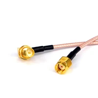 100cs rf connector cable rp sma female rightangle to rp sma male coax antenna adapter pigtail extension cord rf connector cable