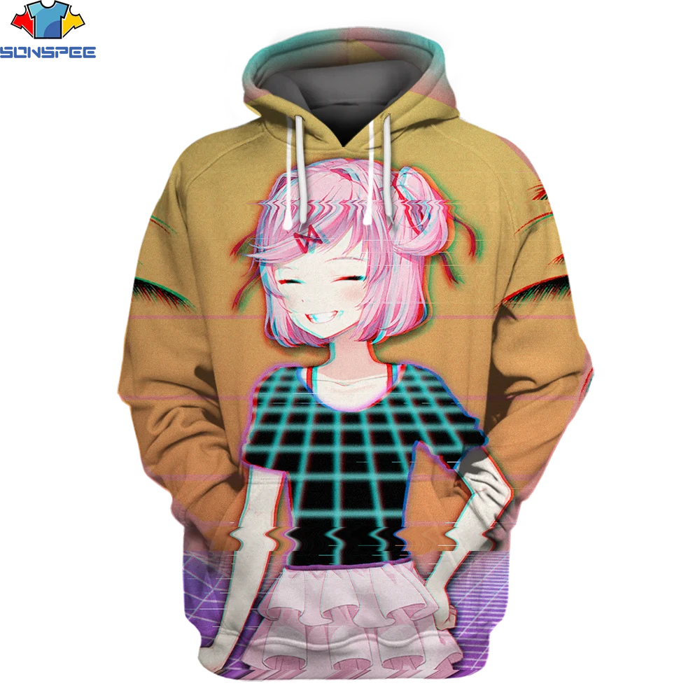 

SONSPEE 3D Pint Vaporwave Style Sweatshirt New Men Women Hoodies 3D Print Fashion Street Comfortable Oversized Sweatshirt Tops