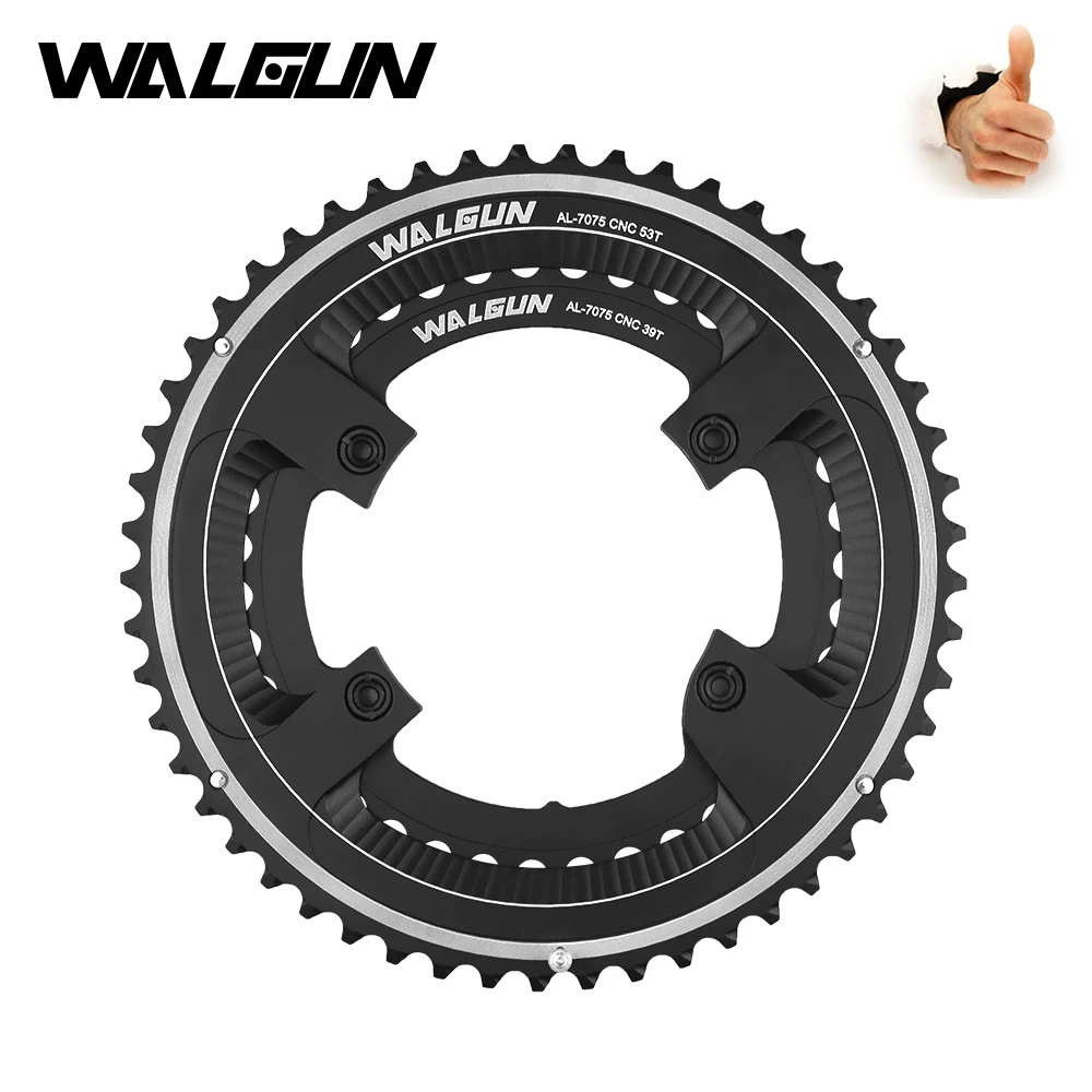

WALGUN Ultegra R8000 105 R7000 Road Bike Double Chainring 110bcd 50t 34t 52t 36t 53t 39t for 11 Speed 4-bolt Bicycle Crankset