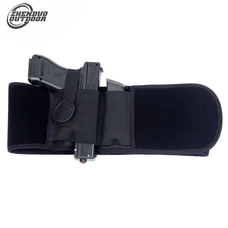 

ZHENDUO OUTDOOR Pistol Left and Right Hidden Belly Band Holster Hunting Gun Accessories