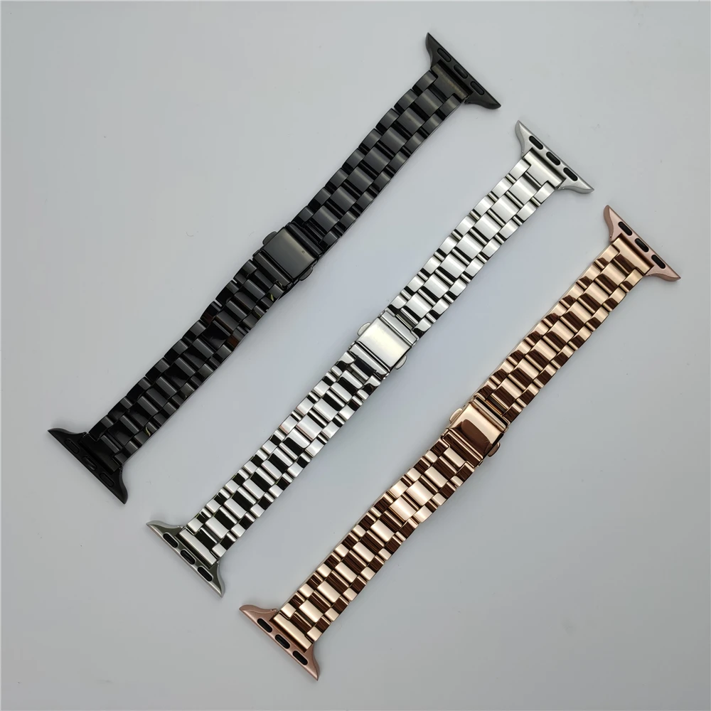 

Bracelet for apple watch 6 se strap 40mm 44mm slim Stainless Steel band for iwatch series 5 4 3 38mm 42mm women Girls Wristband
