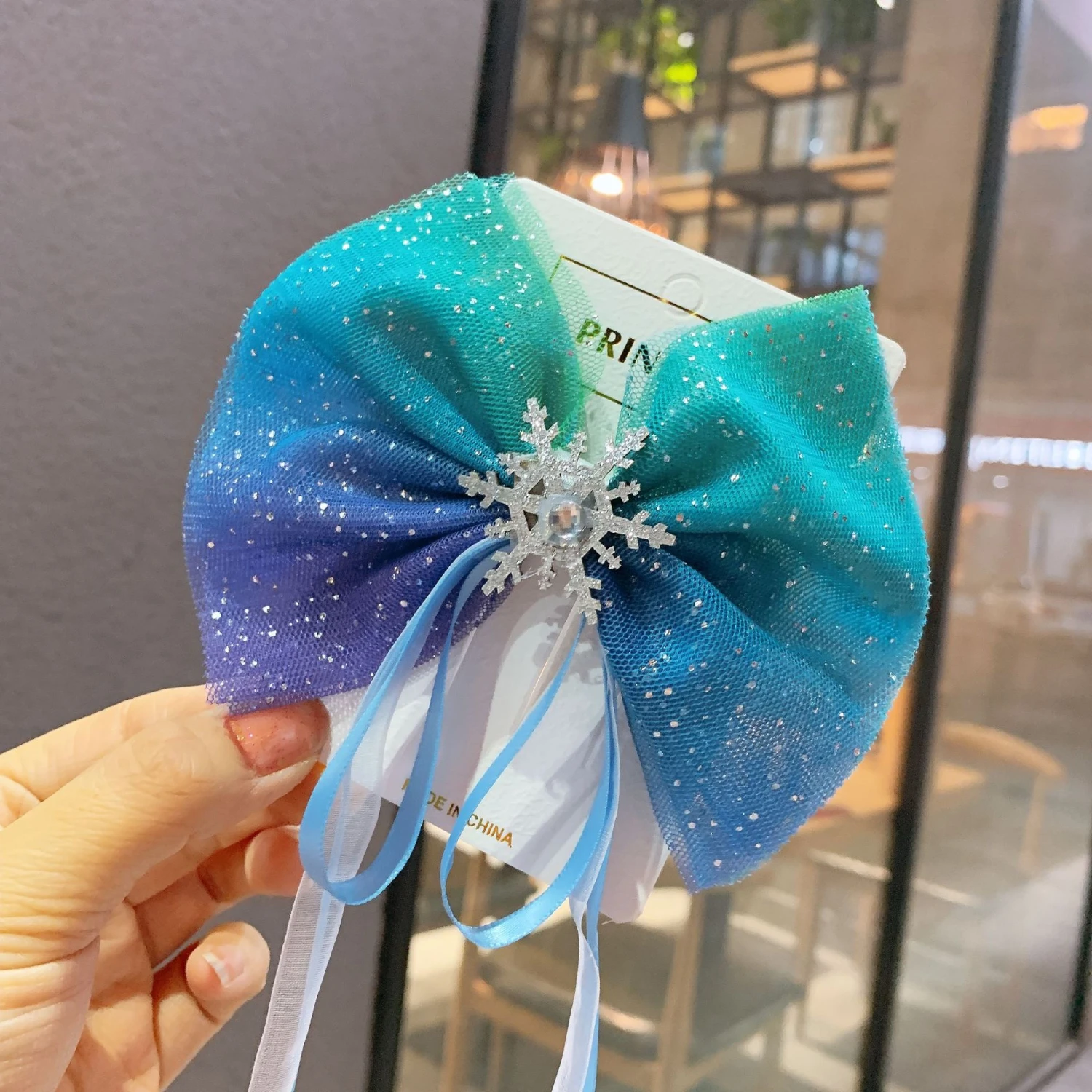 Замороженная Снежинка бант заколка для волос Принцесса Эльза Детский Набор