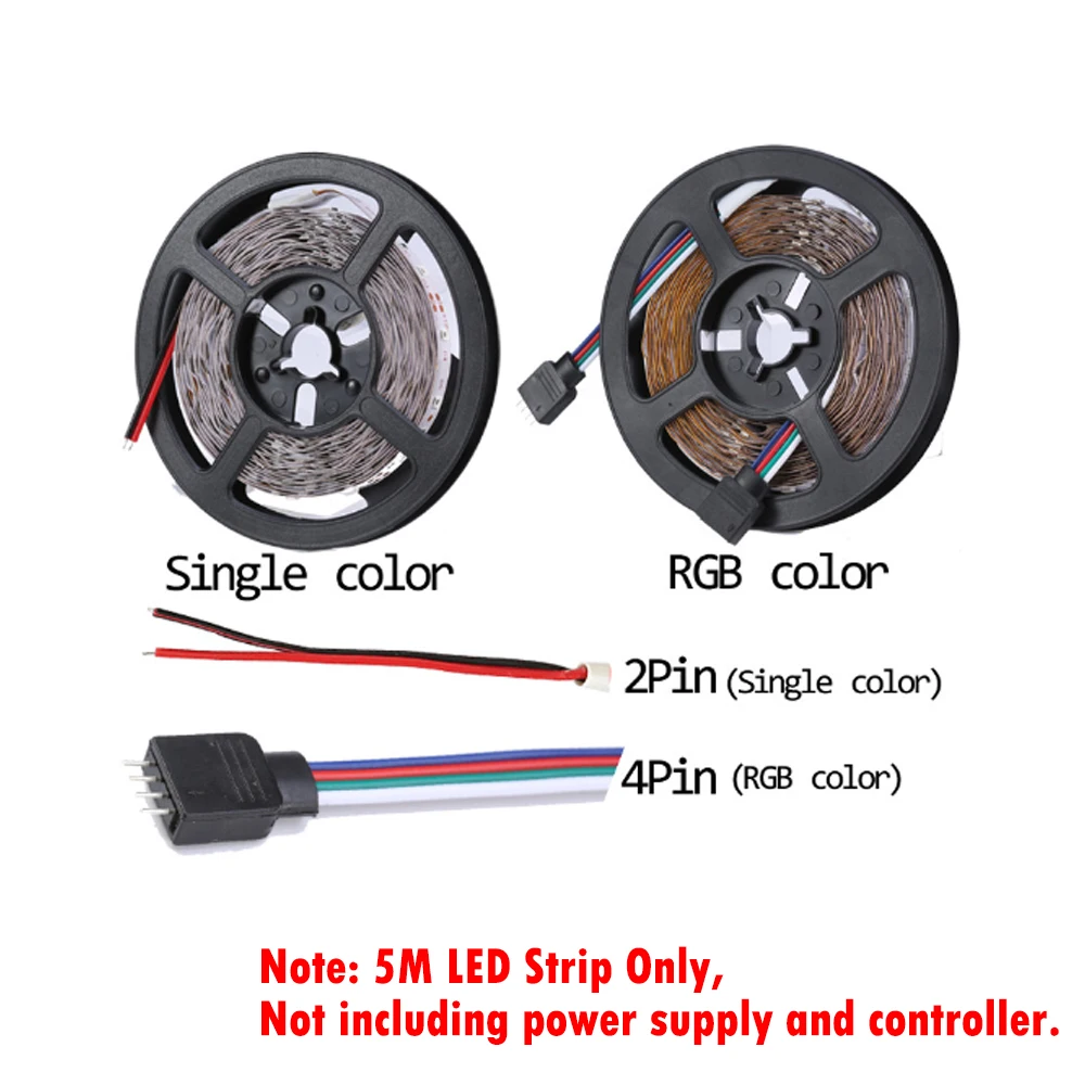 

New 5M 60leds/M SMD 2835 DC12V RGB LED Strip Light Diode Flexible Strip Tape Lamp White/Warm White/Red/Green/RGB