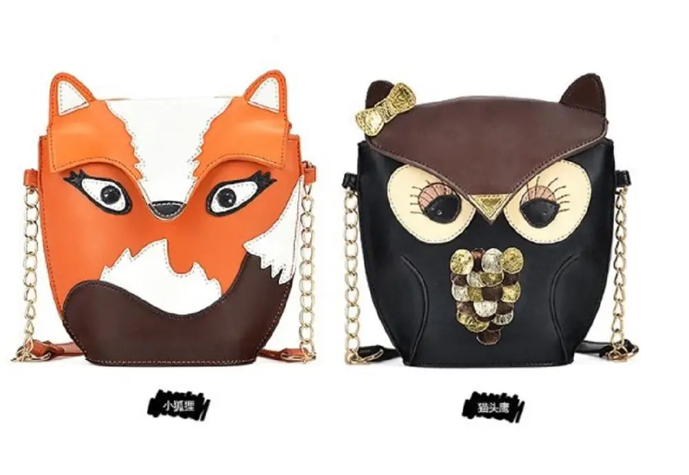 Женская наплечная сумка с принтом совы красивая популярная через плечо милый