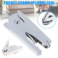 mini portable steel stamp pliers design wedding invitations embossing letter paper press seal nw