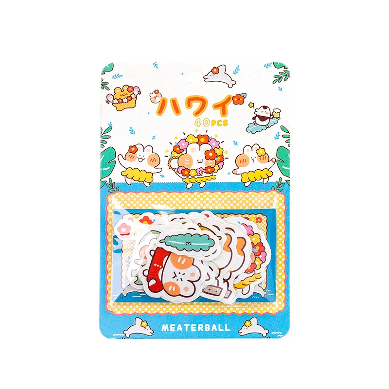 Mohamm 40 шт. в упаковке милые наклейки из мультфильмов забавные хлопья декоративные