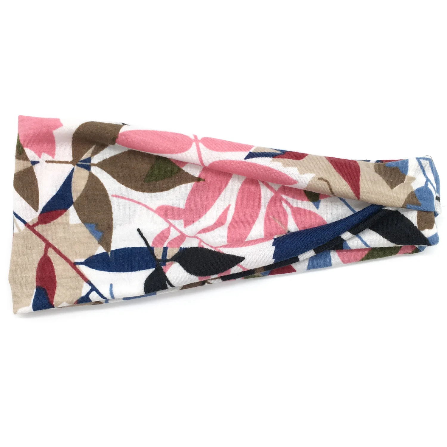 Женская широкая эластичная спортивная повязка на голову нескользящая Мягкая с