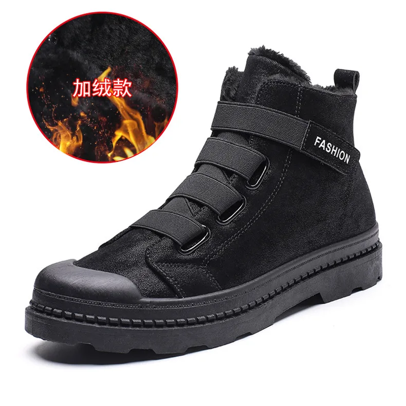 2019 New Fashion Winter with Fur Snow Boots for Men Sneakers Male Shoes Adult Casual Quality Rubber Ankle Warm | Обувь