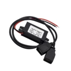 Преобразователь с 12 В на 5 В постоянного тока, адаптер питания с двумя USB-портами для зарядки, возможность преобразования портов, регулятор напряжения постоянного тока для автомобильного регистратора