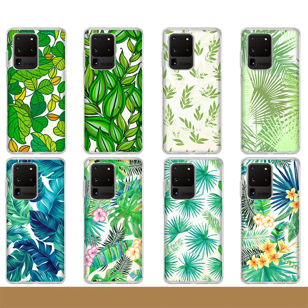 

Case For Samsung Galaxy S21 S9 S10 S20 FE Ultra Plus S8 A12 A20E A21S A31 A32 A40 A50 A51 A52 A70 A71 A72 Leaf Soft TPU Cover