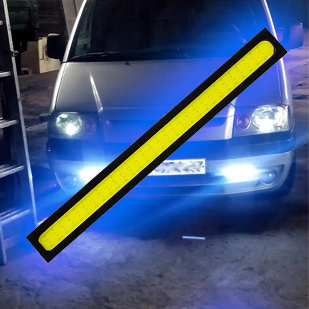 Дневные ходовые огни 10x17 см COB DRL водонепроницаемые с поворотником наружная лампа