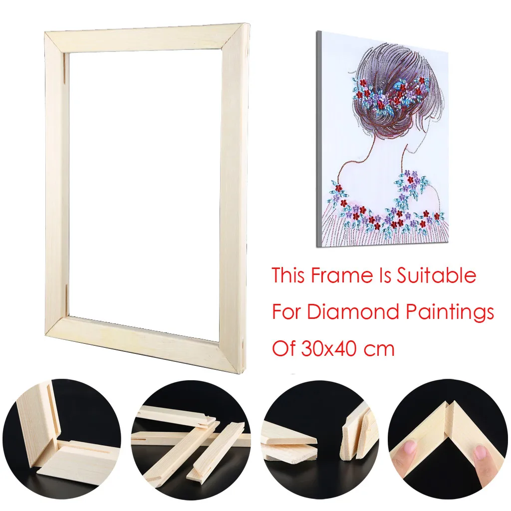 5D DIY Diamond Painting Frame Photo Picture Cross Stitch Embroidery Wooden Canvas Frames | Дом и сад