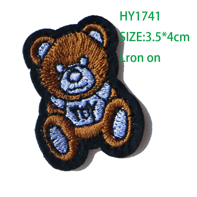 3D красочная маленькая коричневая заплатка &quotмедведь&quot для одежды железная