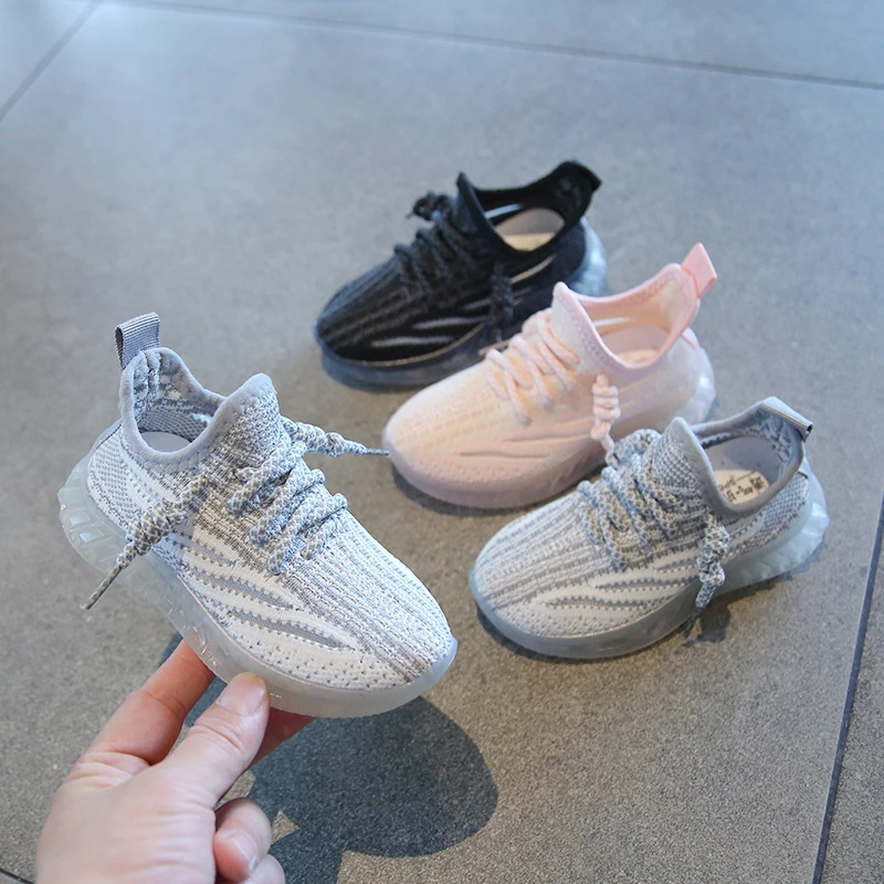 

Korean Style Baby Girls & Boys Breathable Fabric Sneakers Slip-on 1-8 Years Old Kids Shoes Anti-slippery Soft Sole T21N09LS-11