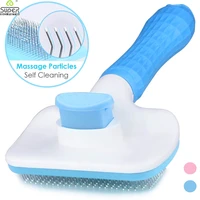 dog self cleaning slicker brush cat brush with massage particles removes loose hair dogs grooming comb promote circulation