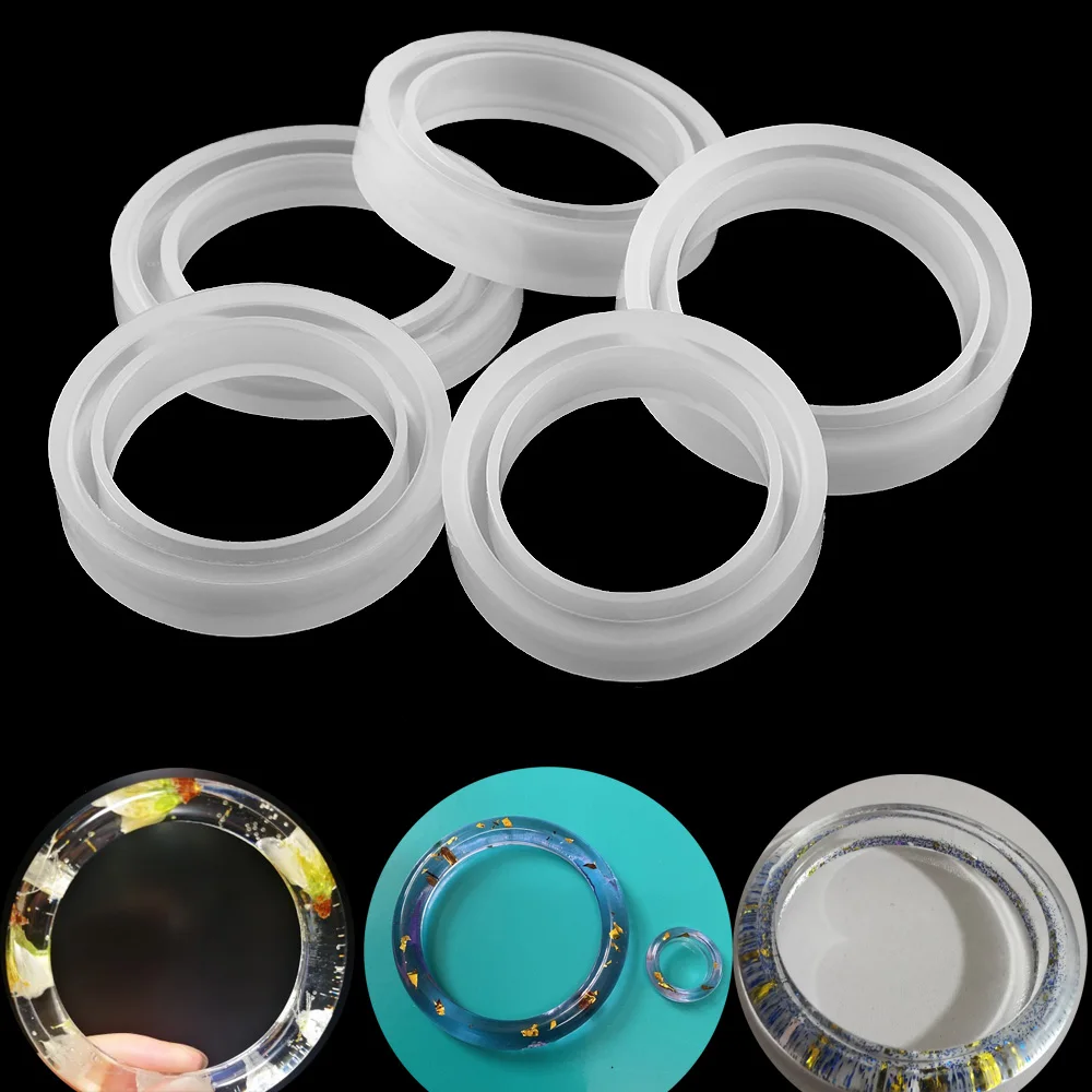 1pcs Clear Silicone Resin Bracelet Bangle Epoxy Molds Casting UV Resin Mold Tools For DIY Jewelry Making Findings Accessories