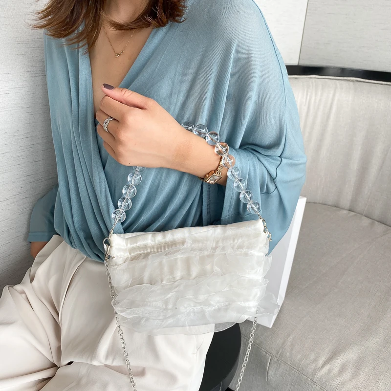 

Сумка кросс-боди Женская на цепочке, Модный маленький саквояж на плечо в стиле ретро, винтажный клатч из пряжи, вечерний клатч, кошелек, на ле...