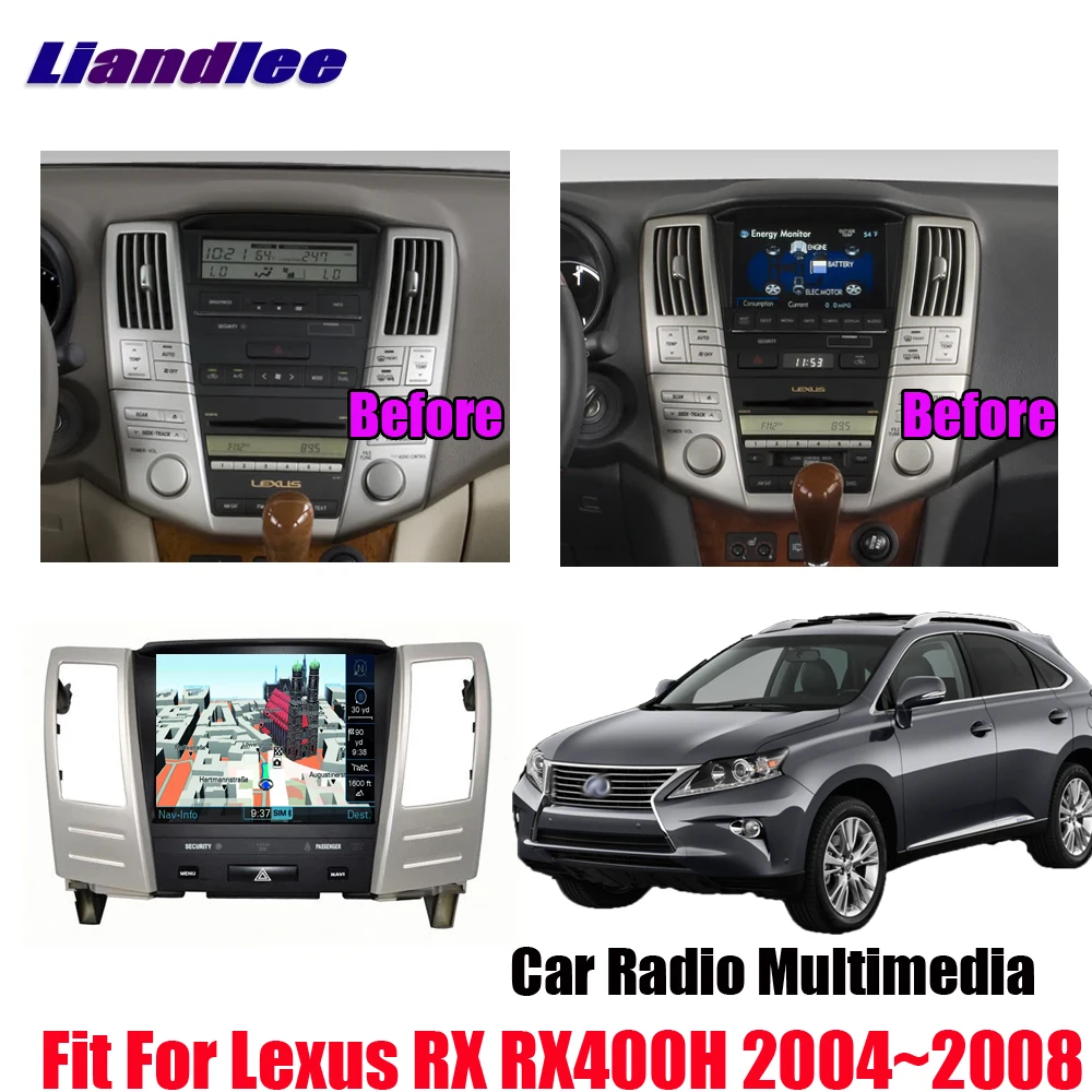 

Liandlee 8.4 Inch Android Screen For Lexus RX RX400H 2003~2008 Car DSP Carplay BT Wifi GPS Navi Navigation Map Camera Media
