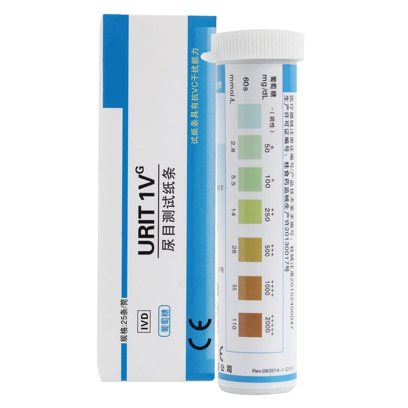 25 шт. тест полосок глюкозы полоски на диабет глюкоза в моче полоска|Полоски для