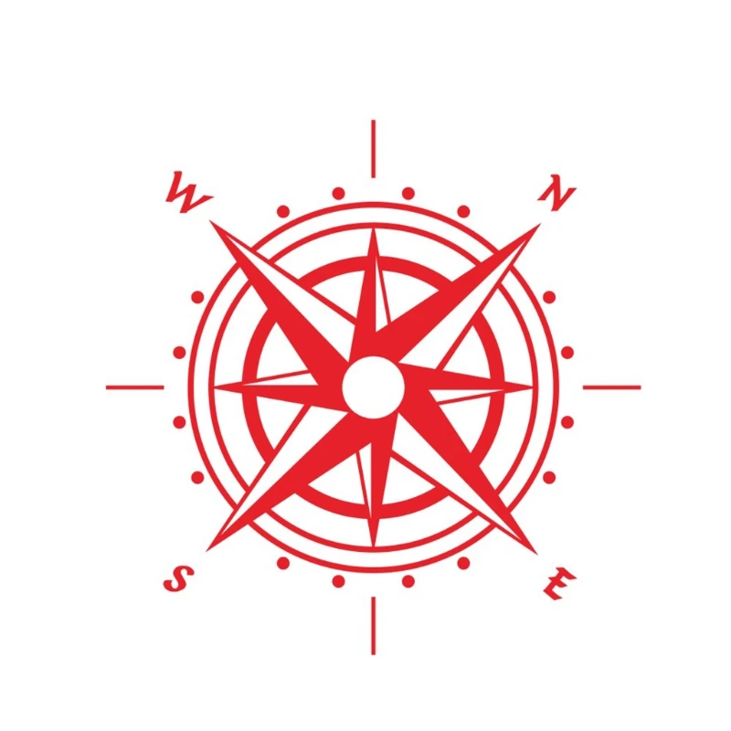 

Newest Art Design Vinyl Compass Car Stickers Car-Styling Auto Window Decor 6XDB