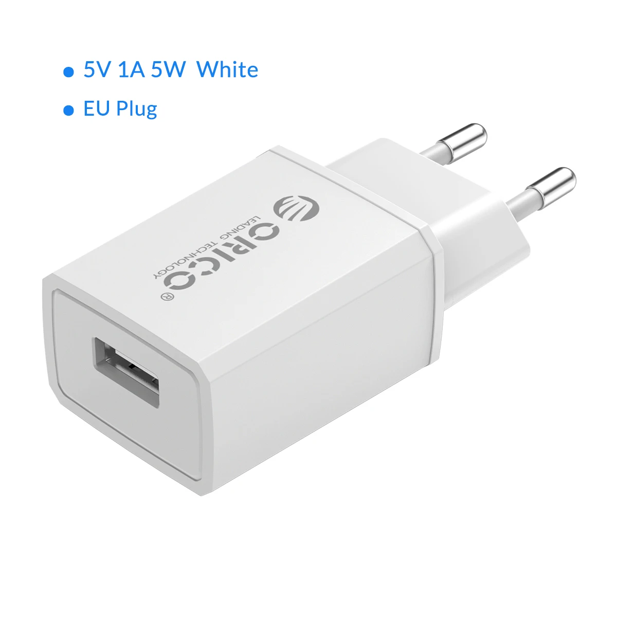 ORICO mi ni USB настенное Зарядное устройство 5V 1A 2A USB для мобильных телефонов для использования во время поездок, Зарядное устройство ЕС плагин для samsung Xiaomi mi 8 huawei iphone - Тип штекера: CG05 5V 1A 5W White