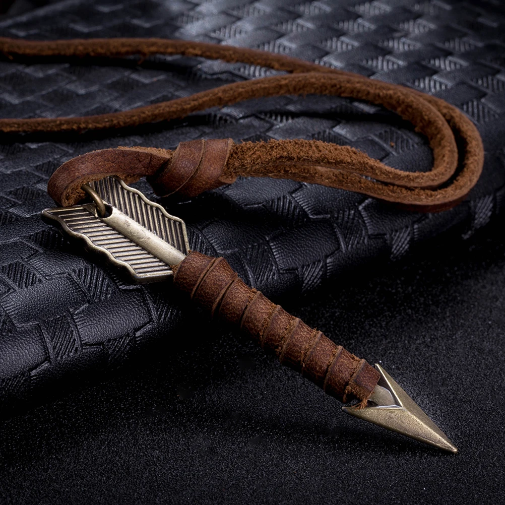 1 шт. кожаное ожерелье-цепочка ручной работы простое ожерелье в стиле ретро