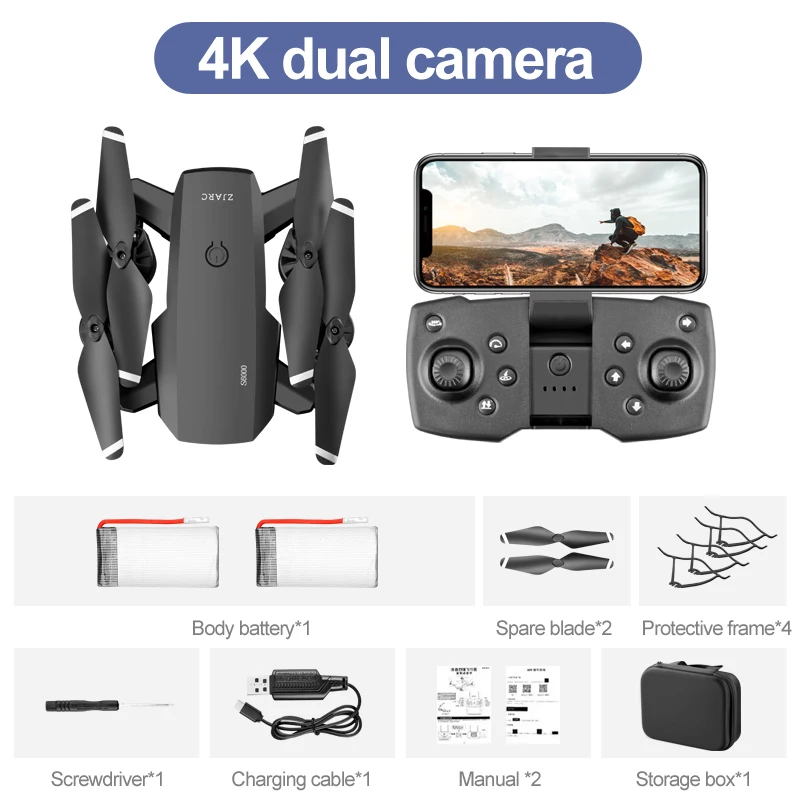 

2021 NEW S600 Drones 4K HD Double shot Aerial Photography RC Helicopter Foldable Quadcopter Professional Drone Toys VS XT6 E88