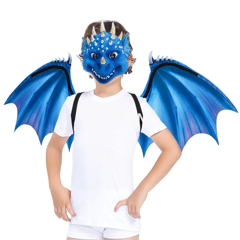 

Children's Dragon Mask Wings Kit Halloween Carnival Children's Dragon Mask Wings Kit Cosply Party Mask Dress Up Props