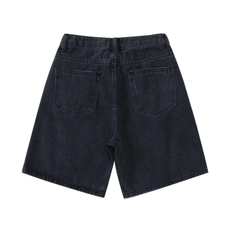 Шорты женские джинсовые с завышенной талией повседневные свободные Модные